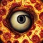 Placeholder: an eye in the shape of a pizza with one slice pulled out, gregory grie, naoto hattori, mihai criste, sara arasteh, 8k resolution, high-quality, fine-detail, intricate, digital art, detailed matte, volumetric lighting, dynamic lighting,