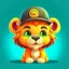 Placeholder: Cute little lion. He is a delightful creature. He smiles. Iconic and captivating our hearts with its vibrant beauty. He has big eyes that sparkle with kindness, innocence, and joy. A wonderful cartoon character. He wears a black hat, jeans, a white shirt, and is wearing headphones. Isometric cartoon character. Emphasis and focus on personality. surprising . Cute, innocent, kind-hearted, happy and cheerful. The imaginative and subtle graffiti style focuses on personality. Simple and at the same t