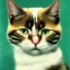 Placeholder: Portrait of a cat by Van Gogh