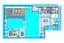 Placeholder: Humanized plan of a modern, single-story residence consisting of 3 bedrooms, 1 suite, a large kitchen, 3 bathrooms, a garage for 2 cars and a modern laundry room.