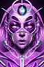 Placeholder: cyborg woman nion purple extremely beautiful art, cosmic, highly creative, rich colors, amazing details
