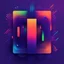 Placeholder: Abstract Colorful Electronic Music Album Cover (featuring colors navy-blue purple red neon-green and orange).