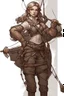Placeholder: Girl Archer concept art, full body, sketch, coll style, bow