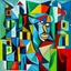 Placeholder: picasso abstract stad kubisme