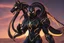 Placeholder: venom girl in 8k solo leveling shadow artstyle, anubis them, neon effect, full body, Desert, intricate details, highly detailed, high details, detailed portrait, masterpiece,ultra detailed, ultra quality