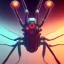 Placeholder: cyberpunk spider, ultra realistic, intricate details, ultra highly detailed, shiny, smooth, studio quality, octane render, Surrealism, Triadic colour scheme,glow-stick, ambient lighting,nightclub lighting, polaroid, 100mm, --ar 1:1 --v4