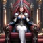 Placeholder: some extra heretical 40K, a genderbent version of Big Emmanuelle himself on the throne. Or is it herself here, I guess? regular, slightly fetishistic 40K style of depicting females with boobplates and all and still have the figure af the Big Emmanuelle exude an air of serious authority.