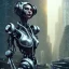 Placeholder:  portrait,beautiful robot, post-apocalyptic in a cyberpunk city, realistic, intriacte detail, sci-fi fantasy style, volumetric lighting, particales,highly detailed,cinamatic, deep colours,8k