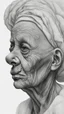 Placeholder: 𝙋𝙧𝙤𝙢𝙥𝙩 highly detailed graphite illustration, A surreal old woman figure with exaggerated anatomical features, heavily wrinkled skin, and an intense, contemplative expression. bald head, thick eyebrows, long beard merge into swirling abstract shapes. Large, expressive hands, one covering the mouth and the other gripping the forehead tensely. Mysterious, introspective, dreamlike, somewhat dark fantasy. #𝙙𝙧𝙚art #prompt