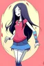 Placeholder: marceline vampire adventure time cartoon style