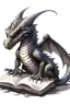 Placeholder: small dragon-like creature, grey diamond - shaped scales, bjg magic book