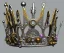 Placeholder: tiara made of hardware tools, clamped, skullcap,