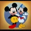 Placeholder: Mickey Mouse and Donald Duck restructured by Picasso