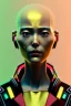 Placeholder: MCU Portrait, Front image. cyberpunk Asian woman, pink short hair. Ceramic, rabbit mask, latex suit. Red, black, gold, color. Punk style, minimal details. highly detailed, concept art, smooth, unreal engine 5, god rays, ray tracing, RTX, lumen lighting, ultra detail, volumetric lighting, 3d, finely drawn, high definition, high resolution.