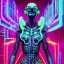 Placeholder: cyberpunk alien , cyberpunk, full body, realistic, intricately detailed, neon lighting, vivid colors, neon, futuristic, meticulously detailed