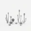 Placeholder: alien plants design, no background, 3d model template, blueprint, desert, dry