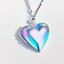 Placeholder: iridescent metallic heart neckless