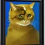 Placeholder: Portrait of a cat by Van Gogh