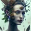 Placeholder: Portrait of beautiful girl, face dept of field,face shining, plant, metal, feathers, Dryad, fae, sidhe, ominous, nature, plants, wildflower, facepaint, dnd character portrait, intricate, oil on canvas, masterpiece, expert, insanely detailed, 4k resolution, retroanime style, cute big circular reflective eyes, cinematic smooth, intricate detail , soft smooth lighting, soft pastel colors, painted Renaissance style,sharp fucus, bokeh,macro lens, 1500mm lens