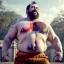 Placeholder: Ultra realistic circus scene. Classic Naked strongman, waist up view, Wes Anderson style, happy, bubbles, highly detailed, concept art, unreal engine 5, god rays, ray tracing, RTX, lumen lighting, ultra detail, volumetric lighting, 3d, finely drawn, high definition, high resolution.