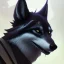 Placeholder: award winning portrait of a male anthropomorphic black wolf long vblack cory loftis, fenghua zhong, ryohei hase, ismail inceoglu and ruan jia. unreal engine 5, artistic lighting, highly detailed, photorealistic, fantasy