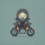 Placeholder: minimalistic character. biker