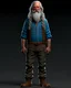 Placeholder: full body picture of a old long haired and long bearded, insane kentucky hill billy trailer trash farmer , with gigantic ears, award winning hyperrealistic, , 3d statue!!!, , 3 d artist, hill billy!! trailer trash !!, award winning 3d render, digital artist, award winning digital art, profile picture 2048px, hyperrealistic picture