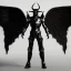 Placeholder: angel, demon, angel demon hybrid, half angel, half demon, black angel wings, white demon wings, black and white, balance, horns, armor, noble clothes, black and white armor, black and white clothes