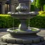 Placeholder: gray stone fountain, modern pixar style, digital painting, hyper - realistic oil, A still from a 3d Disney movie