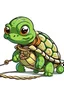 Placeholder: tortoise tied with rope cartoon