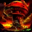 Placeholder: A fantabulous black, green and orange (((mushroom tower house))) erected atop a (geologic pillar), surrounded by the uncanny imaginative ((( swirling skies))), offset by the stark hues of a (neon-tinged nebulous space scape), within. captured by the hand a skilled master painter with a focus on (softly blurred compositions and voluminous lighting).