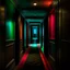 Placeholder: dark vivid hallway