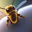 Placeholder: depth of field, cyborg bee, macro lens, hyperphoorealstic, ultra detail, elegant