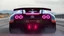Placeholder: modern bugatti veyron Extreme Veyron 2025 Full Build with Spoiler, purple and white taillights, final boss in racing game, Futuristic taillights installed, rear view