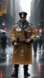 Placeholder: retro gun 1900 policeman badass nypd transparent heavy rain coat