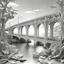 Placeholder: Tasman Bridge in Tasmania view in ornate Papercraft, fairytale, children popup book, soft shadows, ambient occlusion, monochromatic