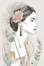 Placeholder: Minimalist boho illustration wall art