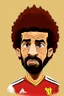 Placeholder: Mohamed Salah Egyptian football player ,cartoon 2d