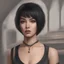 Placeholder: Adult Female Human, Short Cut Black Hair, Hunchback, Peg Legged, HD