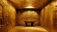 Placeholder: A tan cave filled with gold designed in ancient Roman mosaics painted by Mark Rothko