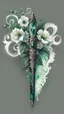 Placeholder: watercolor drawing of a dark Gothic green fountain pen with emeralds and flowers and white lace, on a white background, Trending on Artstation, {creative commons}, fanart, AIart, {Woolitize}, by Charlie Bowater, Illustration, Color Grading, Filmic, Nikon D750, Brenizer Method, Side-View, Perspective, Depth of Field, Field of View, F/2.8, Lens Flare, Tonal Colors, 8K, Full-HD, ProPhoto RGB, Perfectionism, Rim Lighting, Natural Lighting, Soft Lighting, Accent Lighting, Diffraction Grading, With I