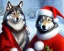 Placeholder: Christmas Wolf and Cat