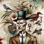 Placeholder: As many masters as vices, by Dave McKean and Gabriel Pacheco and Phlegm, abstract, surreal, fantastical, watercolor and ink illustration