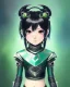 Placeholder: Detailed anime child girl, green hair, black and green dragon scale armour, intricate details, full body portrait, keep head in frame, slight smile, black Japanese motif, concept art, highly detailed, digital painting, concept art, sharp focus, illustration, art by Yoji Shinkawa, WLOP and greg rutkowski and alphonse mucha and artgerm and yanjun Chen and Junji ito and Makoto Shinkai, HDR, octane render