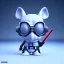 Placeholder: tiny cute {Darth Vader} toy, standing character, soft smooth lighting, soft pastel colors, skottie young, 3d blender render, polycount, modular constructivism, pop surrealism, physically based rendering, square image