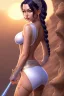 Placeholder: sexy milf, black hair, ponytail, unicorn, uniform, desert, 8k resolution, high-quality, fine-detail, intricate, fantasy art, detailed matte, volumetric lighting, illustration, 3D