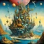 Placeholder: Surreal utopia, by Yves Tanguy, by Daniel Merriam, neo surrealism, sharp focus, bright colors, sharp contrast, maximalist, heavy intricate detail, Utopian.