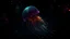Placeholder: cosmic jellyfish in deep space, stars in background, neon colors, deep profound dark, 4k
