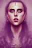 Placeholder: Danish singer MØ face, style viking, high light ,purple tones