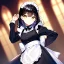 Placeholder: Girl, black hair, golden eyes, maid,